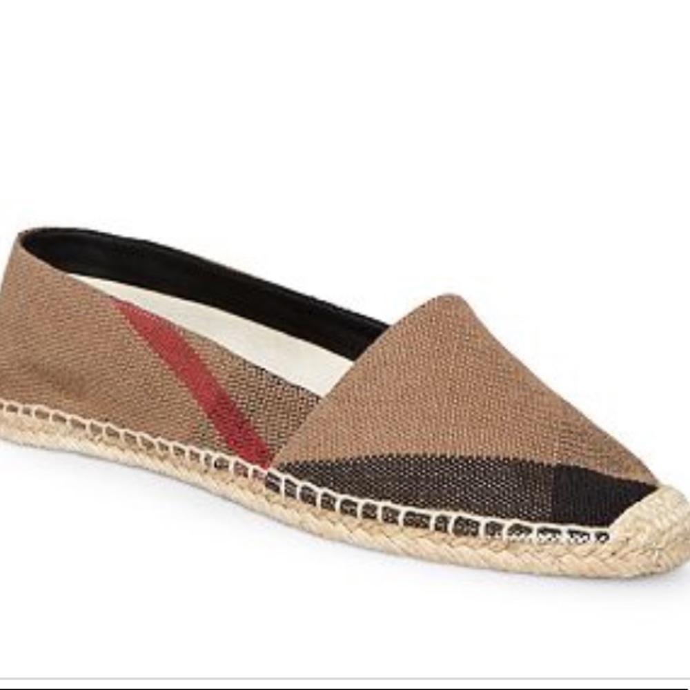 Burberry Check Flat Hodgeson Espadrille - Size 38